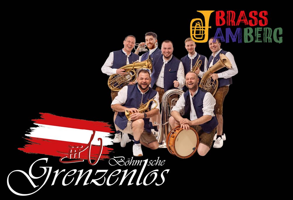 Portrait der Brassmusik Band Grenzenlos Böhmische. | © Silvretta Montafon - Grenzenlos Böhmische
