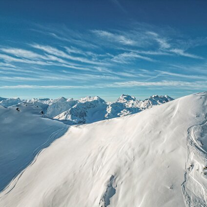 Dre Grat zu Zamangspitze im Winter in der Silvretta Montafon. | © Silvretta Montafon - Vanessa Strauch