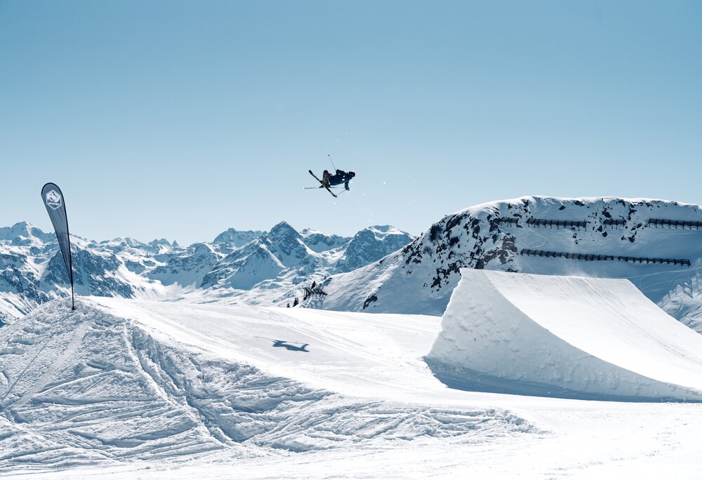 Freerider im Snowpark in der Silvretta Montafon | © Linus Zettler_Zettler Motions - Silvretta Montafon